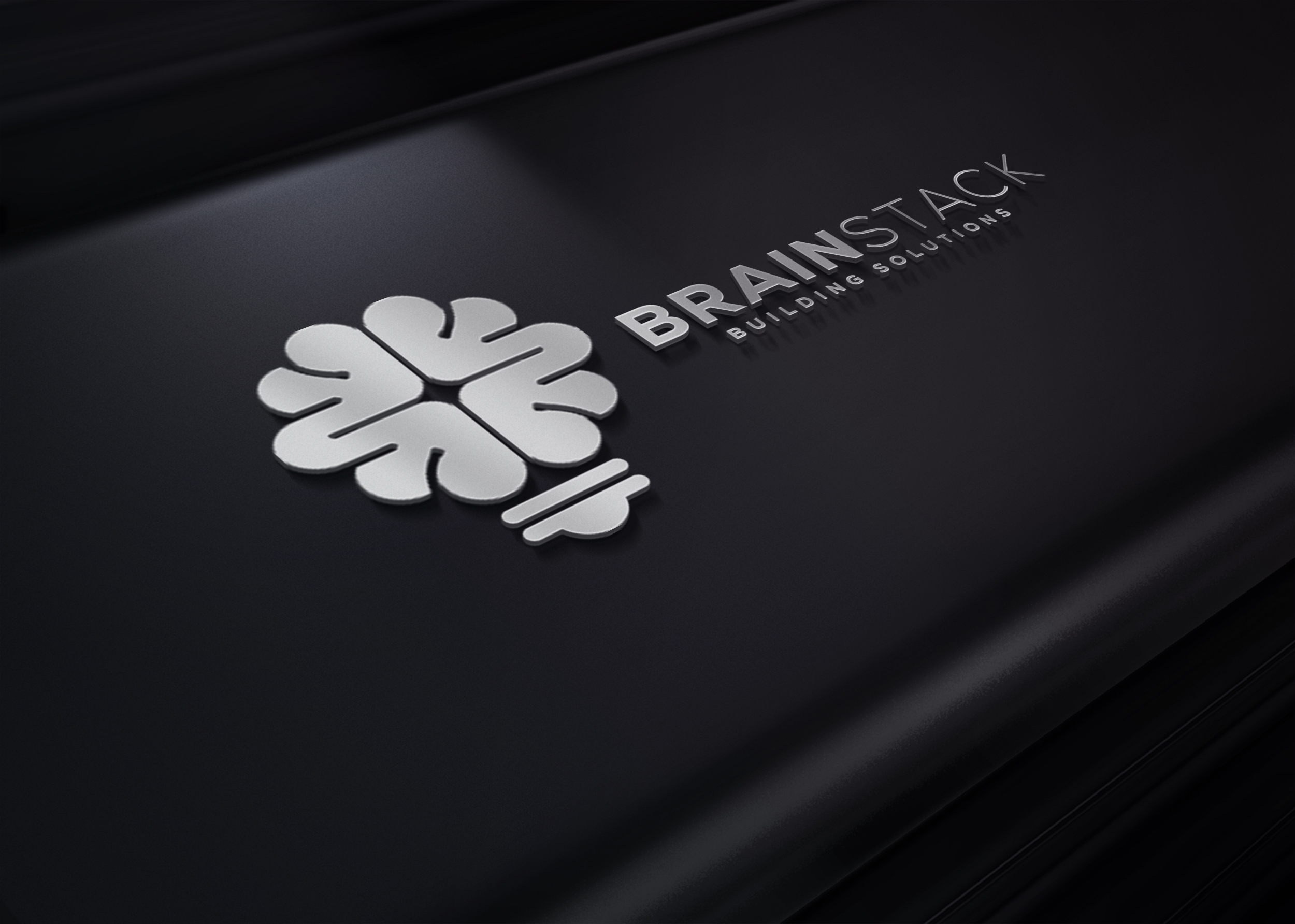 Brain Stack brand identity logo