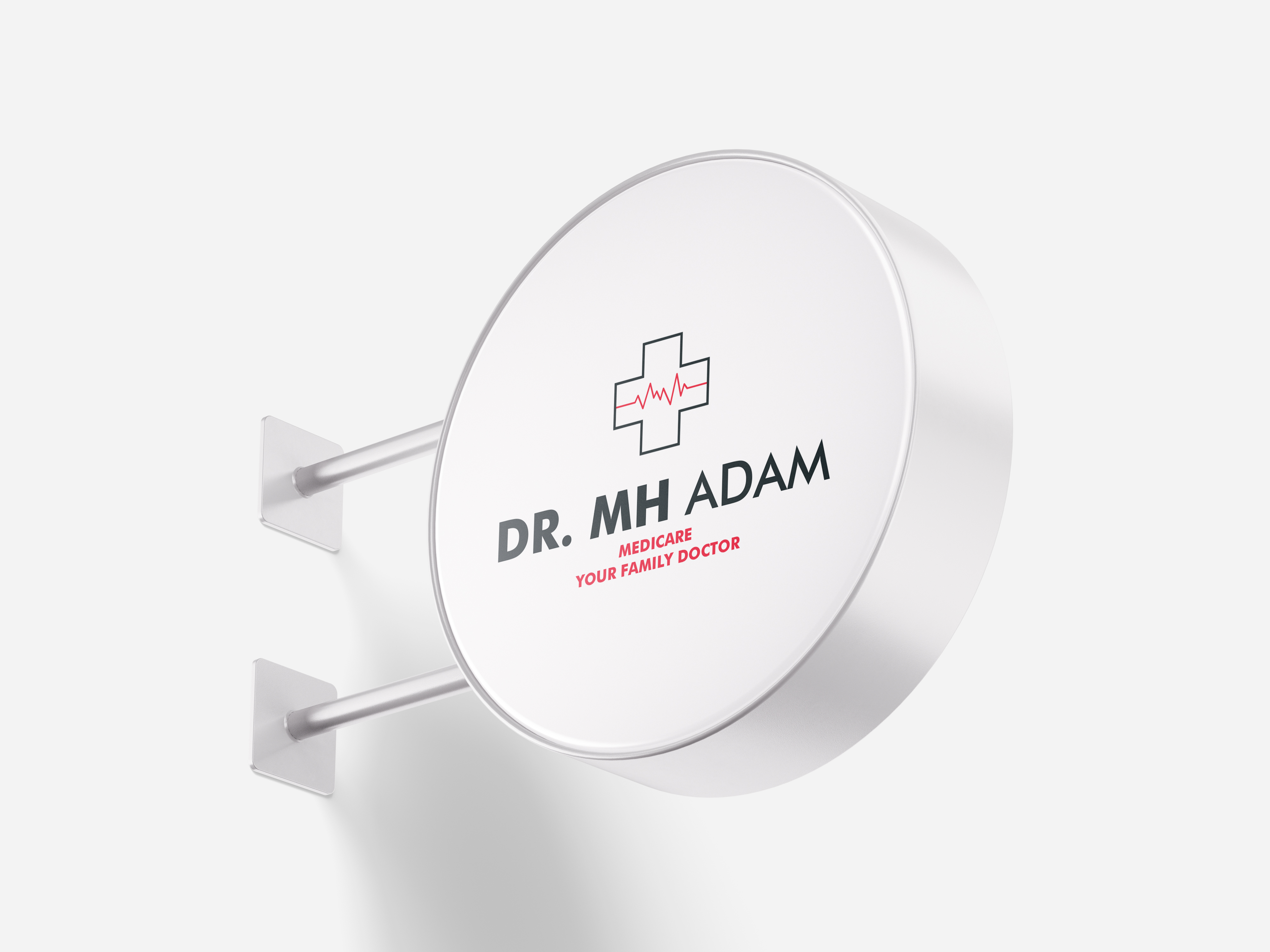Dr MH Adams stationery mockup